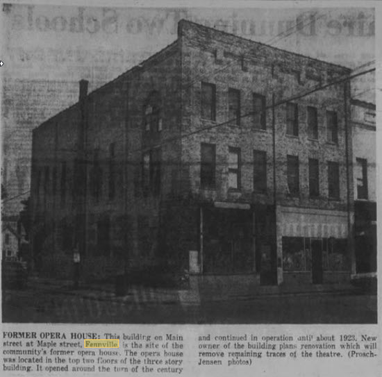 Dickinson Opera House - From Oct 14 1970 Article (newer photo)